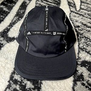 NWOT Adidas x Routine 5-panel hat, black and white, velcro adjustable closure